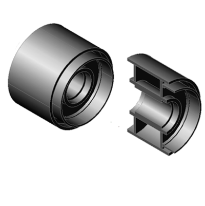 Press - On wheel with hub and brake drum